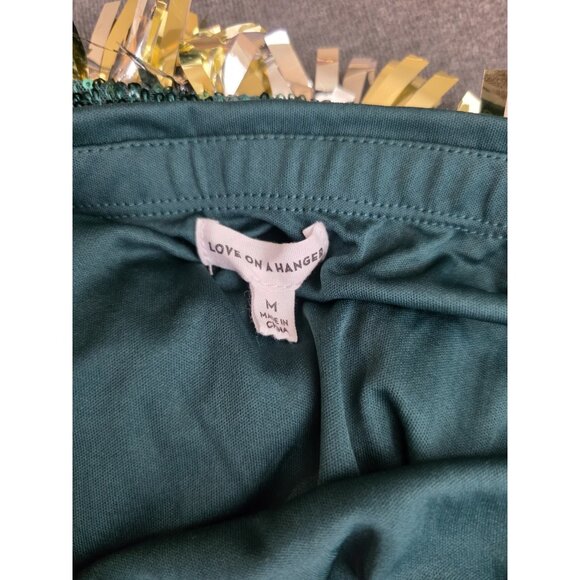 Love On A Hanger Women's Ugly Christmas Outfit Size Medium Green Skirt & Top Set - Picture 10 of 13